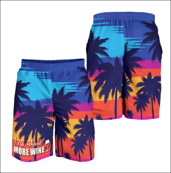 Less whine more wine beach short