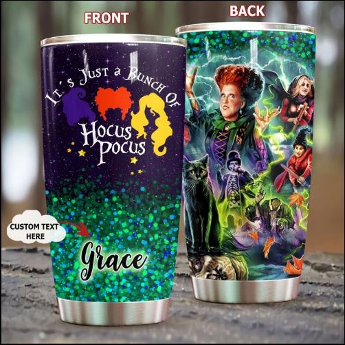 Personalized it's just a bunch of hocus pocus tumbler