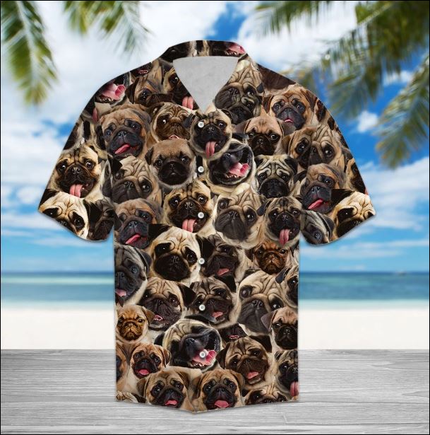 Pug hawaiian shirt