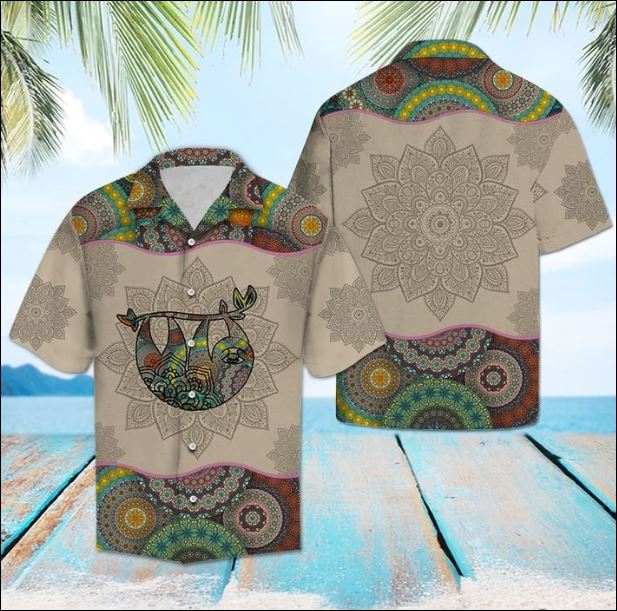 Sloth Mandala hawaiian shirt