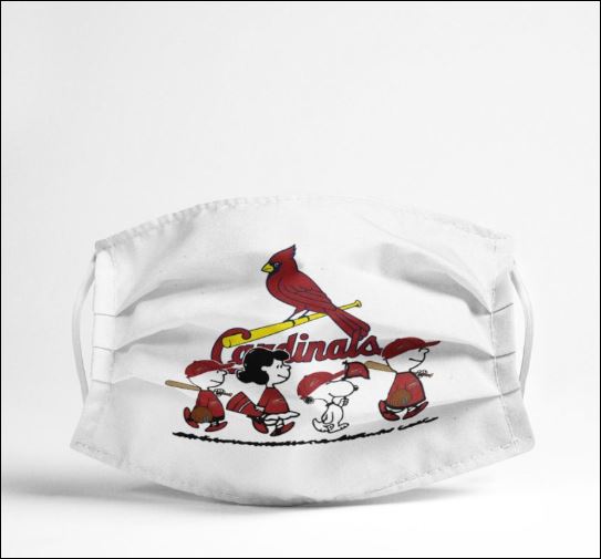 Snoopy and friends Cardinals fan face mask