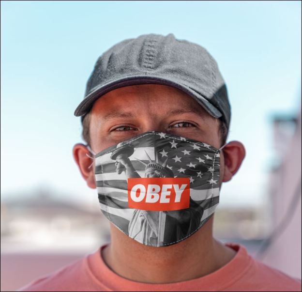 Statue of Liberty Obey face mask