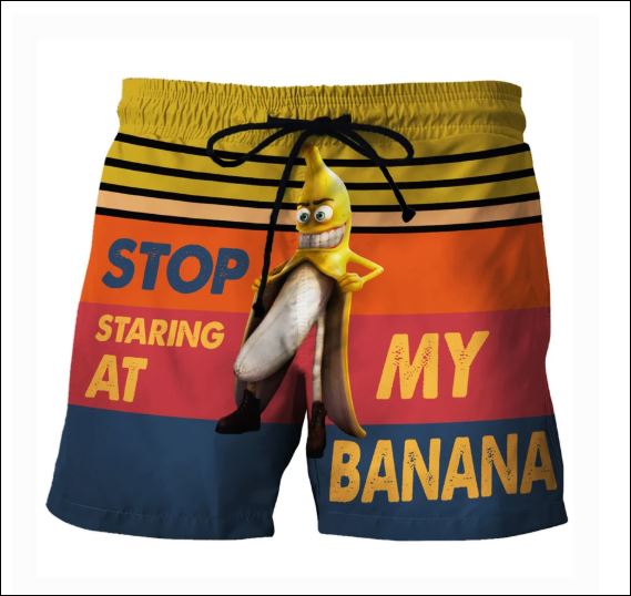 Stop staring at my banana beach short