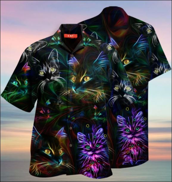 Cat hair hawaiian shirt