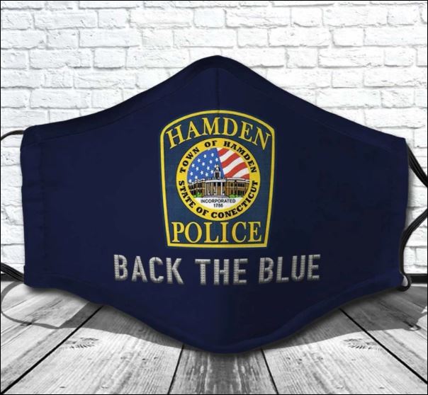 Hamden Police back the blue face mask