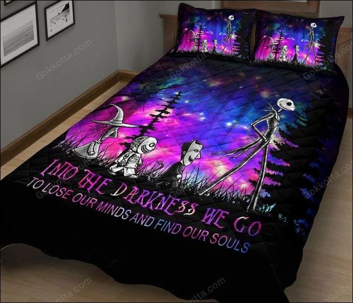 Jack Skellington into the darkness we go to lose our minds and find our soul quilt 1