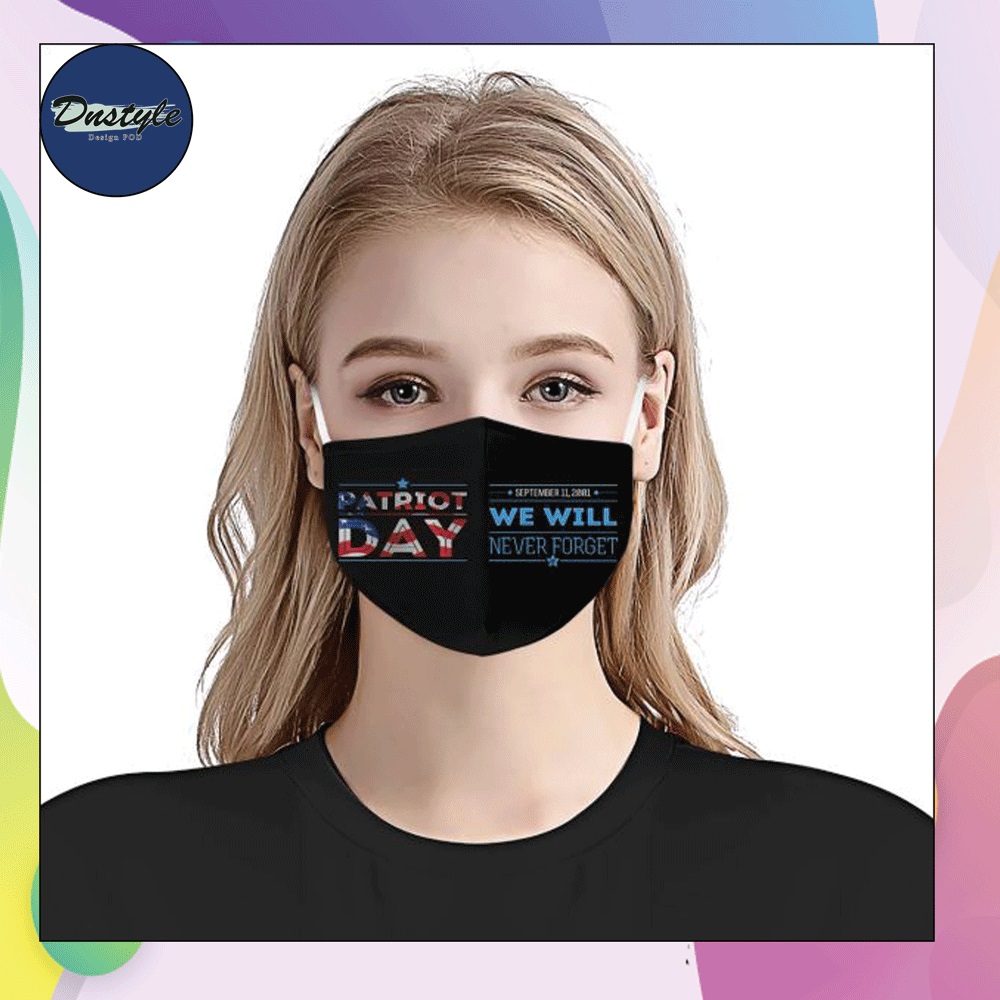 Patriot day we will never forget face mask