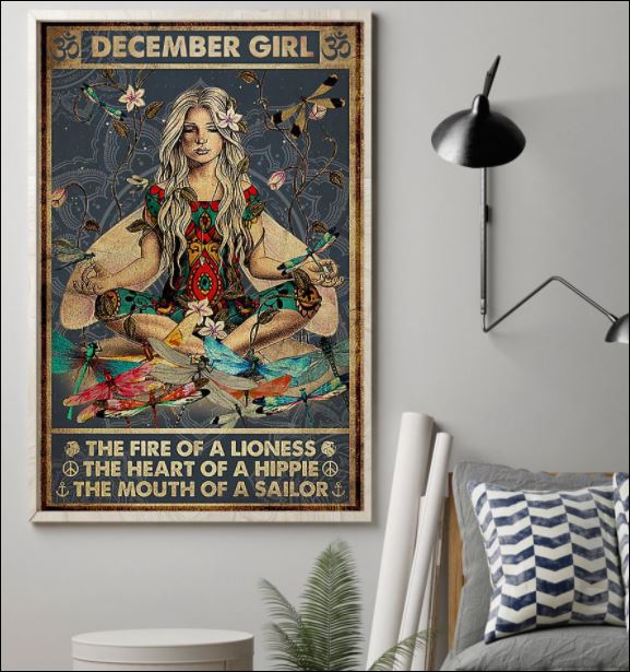 December girl the fire of a lioness the heart of a hippie the mouth of a sailor poster 1