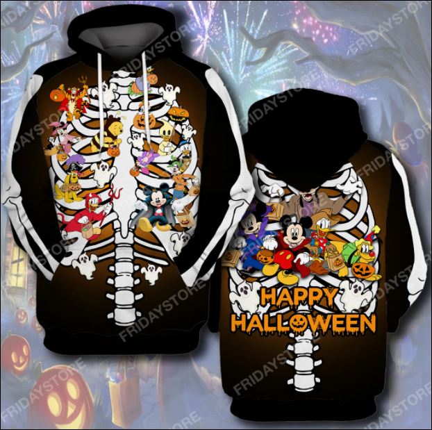 Disney Characters Happy Halloween 3D all over printed hoodie
