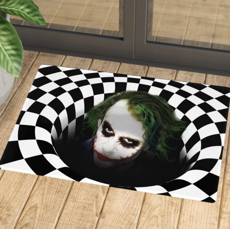 Halloween Joker illusion doormat 1