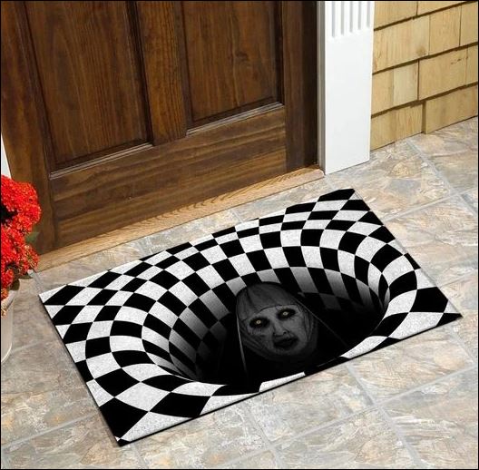 Halloween Valak illusion doormat 1