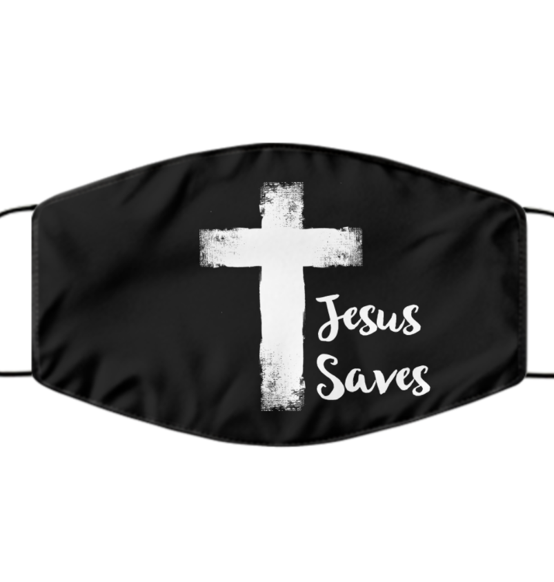 Jesus saves face mask