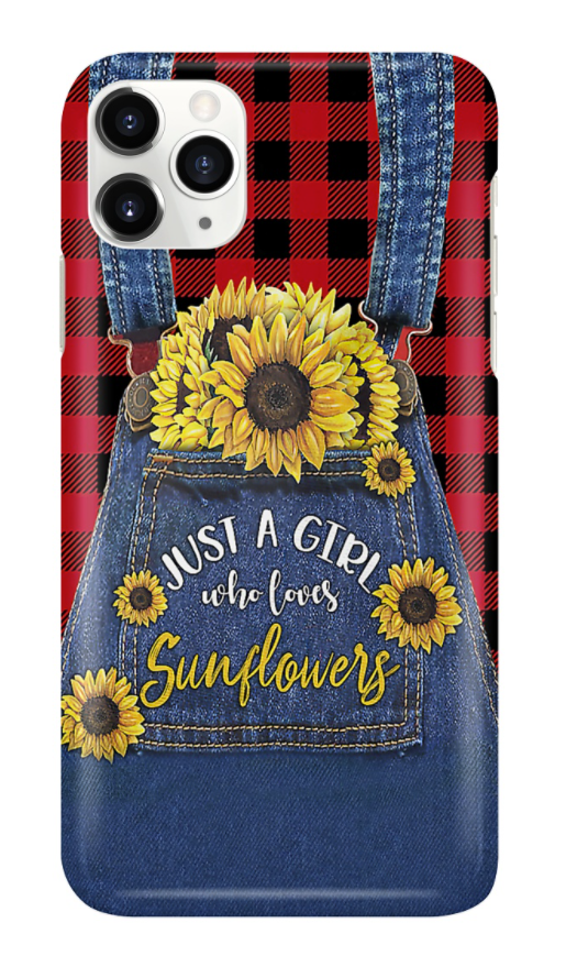 Just a girl who loves sunflowers 3D phone case 1