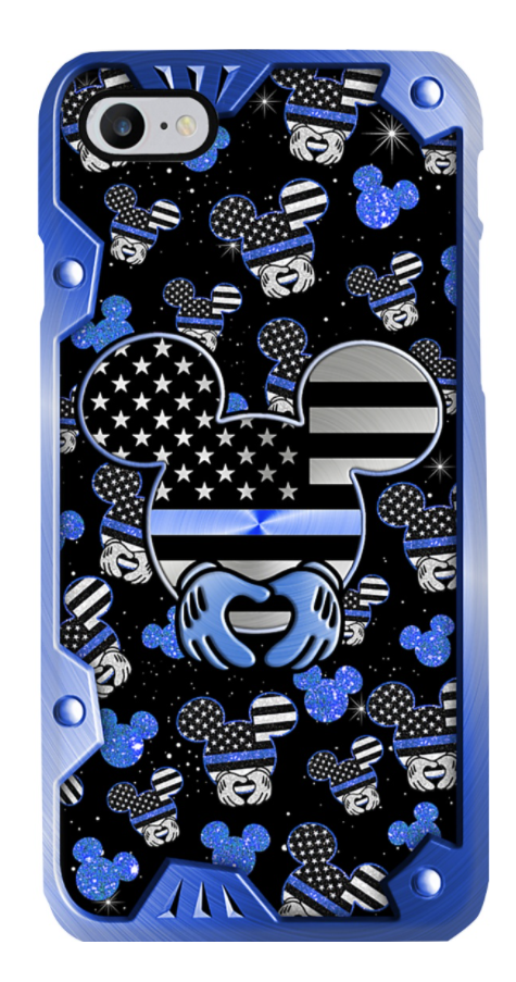 Mickey mouse black and blue 3D phone case