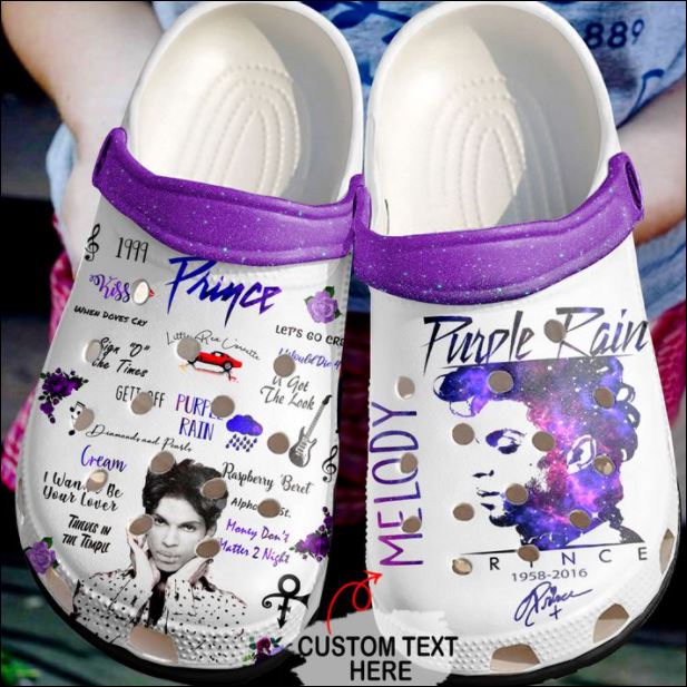 Personalized Prince purple rain crocs crocband
