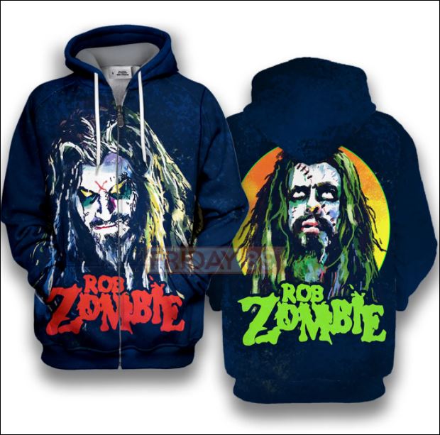 Rob zombie 3D all over printed zip hoodie