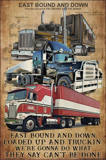 Truck east bound and down poster