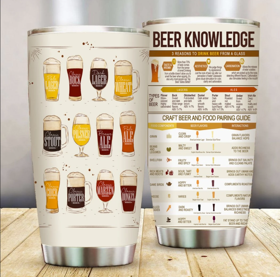 Beer knowledge tumbler