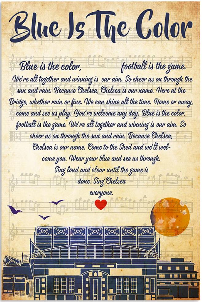 Blue is the color lyric poster