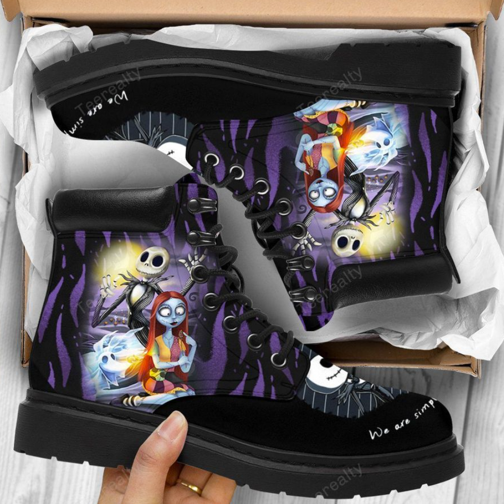 Jack Skellington and Sally we are simple timberland boots