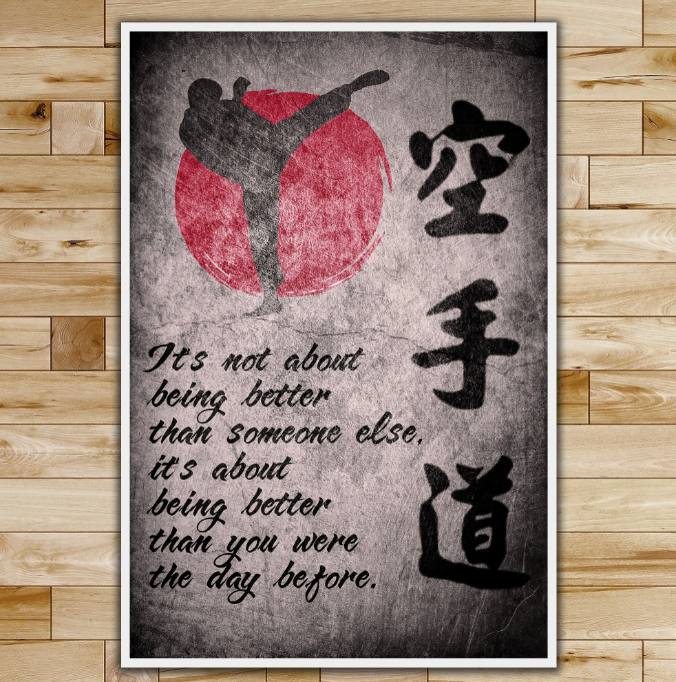 Karate it's not about being better than someone else poster