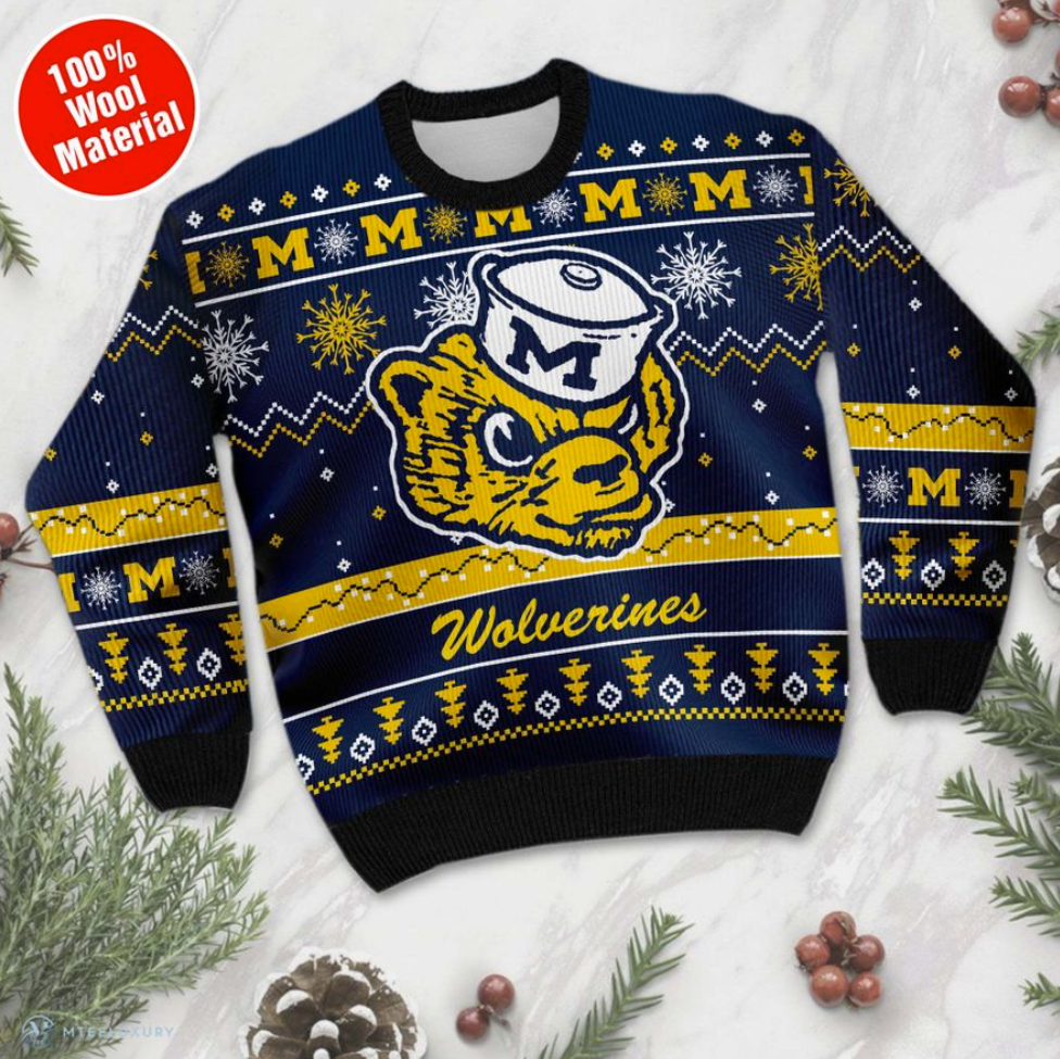 Michigan Wolverines football ugly sweater