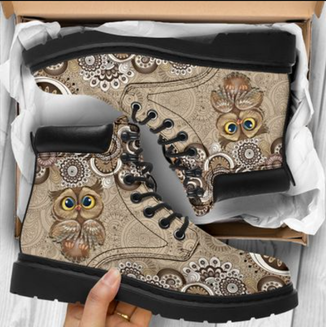 Owl vintage timberland boots