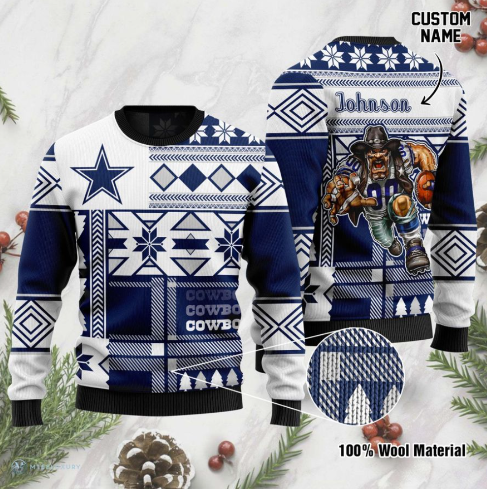 Personalized Dallas Cowboys ugly sweater