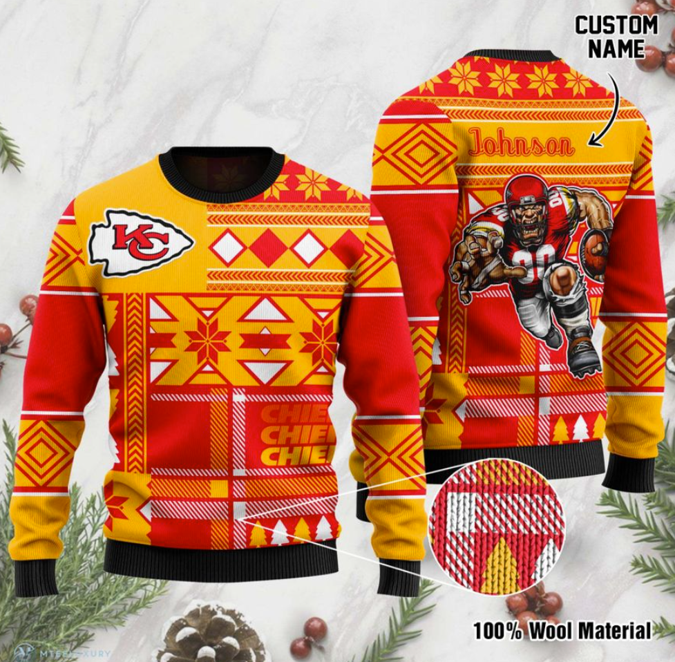 Personalized Kansas City Chiefs ugly sweater