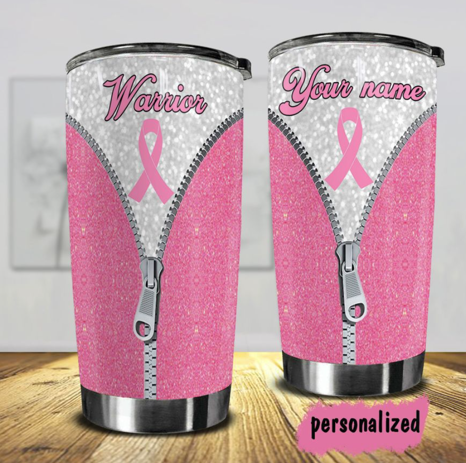 Personalized breast cancer warrior tumbPersonalized breast cancer warrior tumblerler