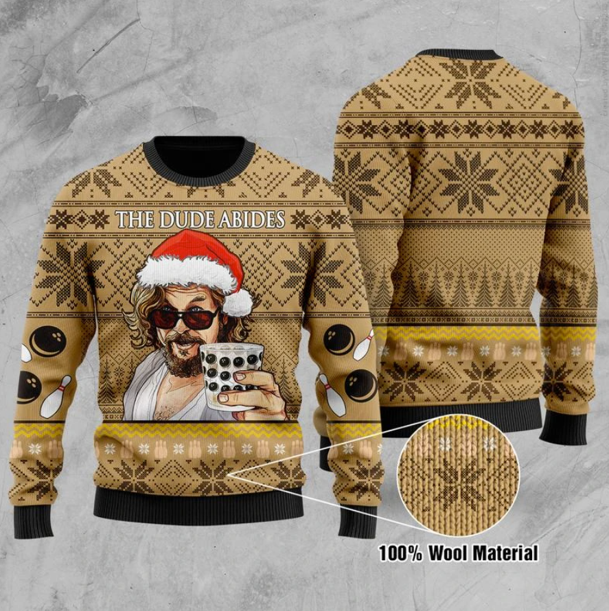 The dude abides ugly sweater