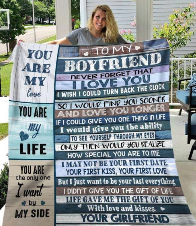 To my boyfriend you are my love you are my life you are the only one i want by my side quilt