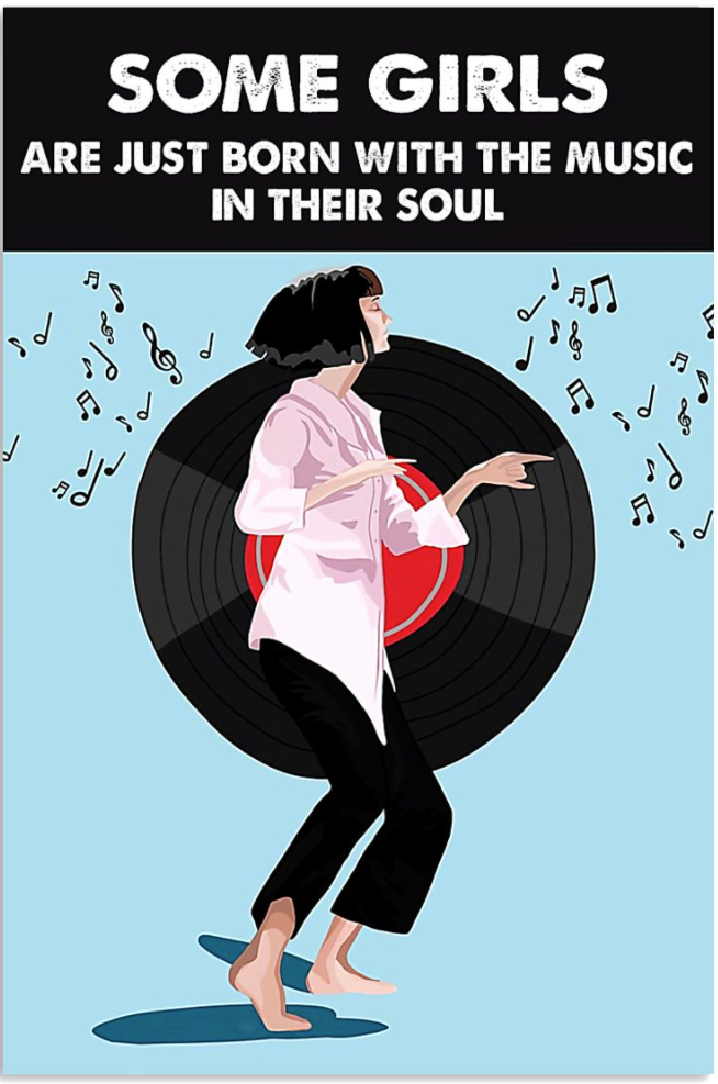 Vinyls some girls are just born with the music in their soul poster