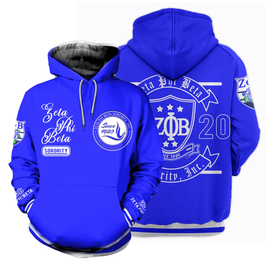 Zeta Phi Beta since 1920 all over printed 3D hoodie