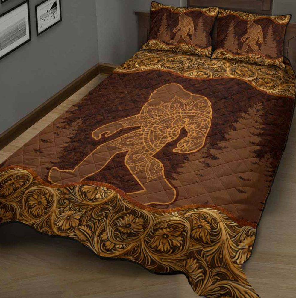 Bigfoot mandala bedding set