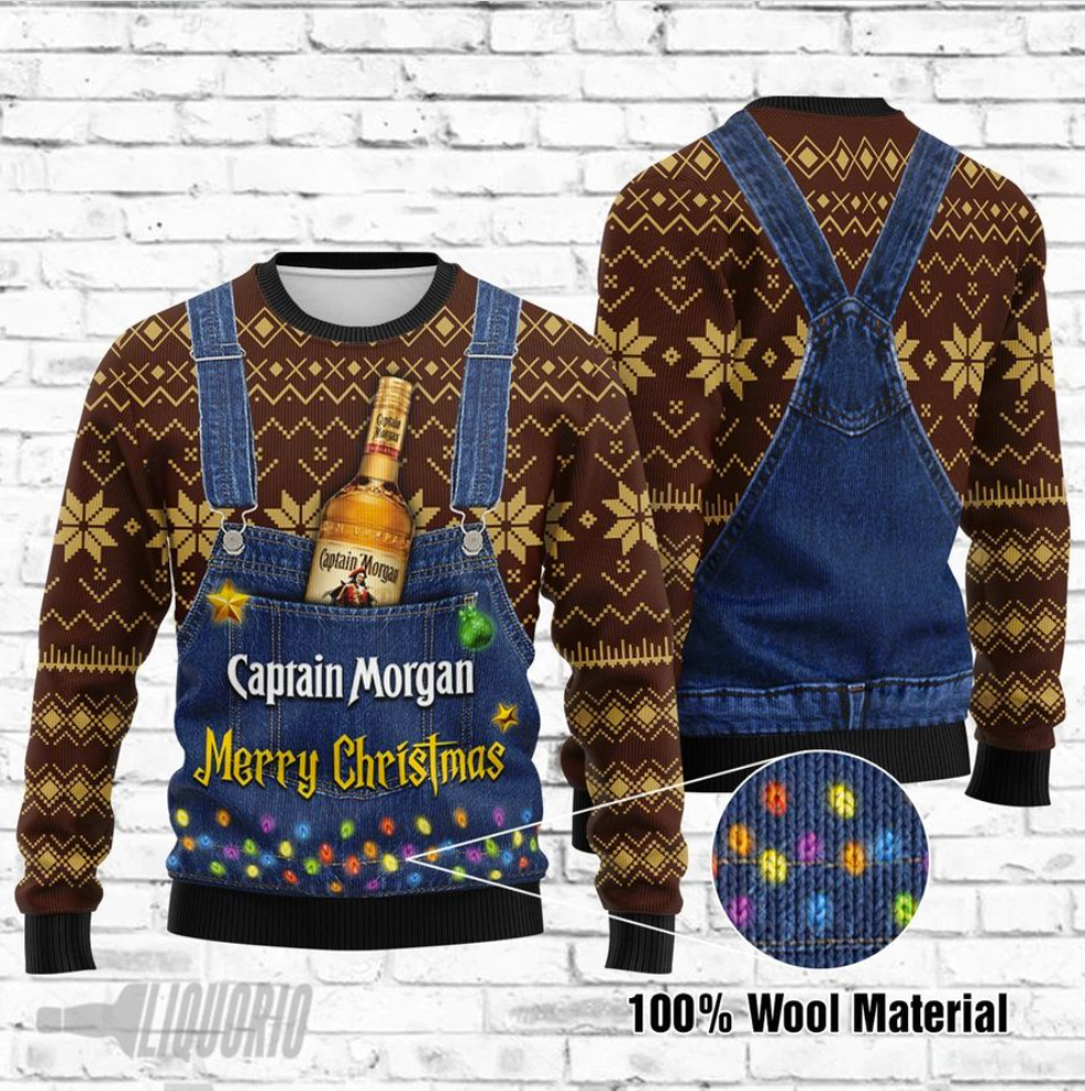 Captain Morgan Merry Christmas ugly sweater