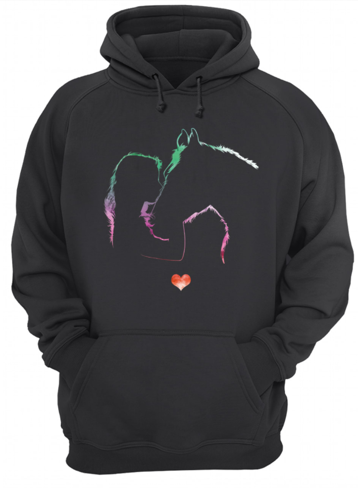 Girl and horse never walk alone all printed 3D hoodie