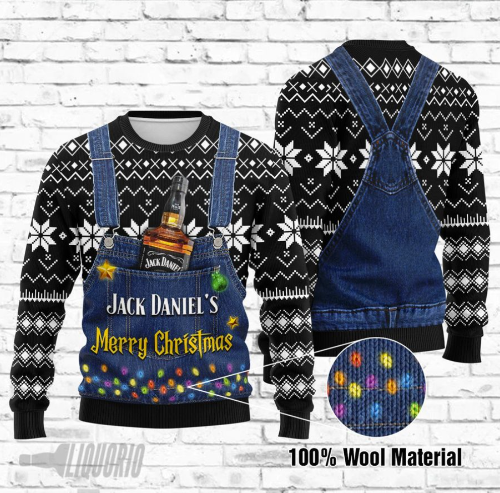Jack Daniel's Merry Christmas ugly sweater