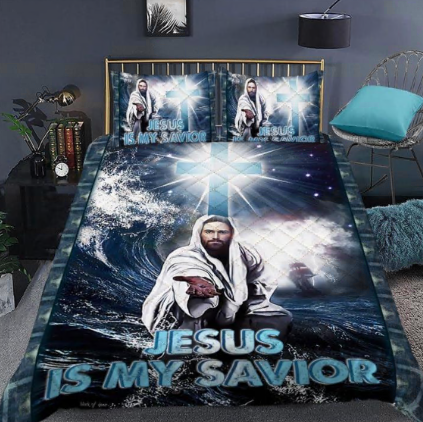 Jesus is my savior bedding set