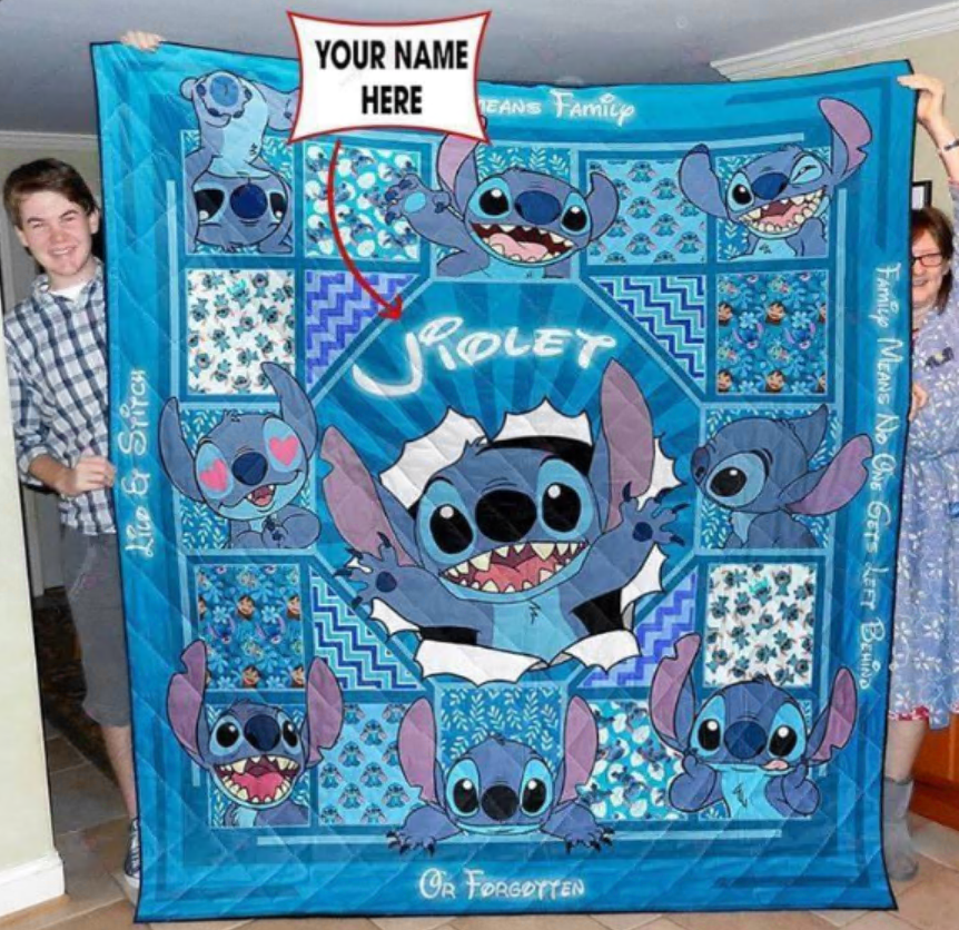 Personalized Lilo and Stitch quilt