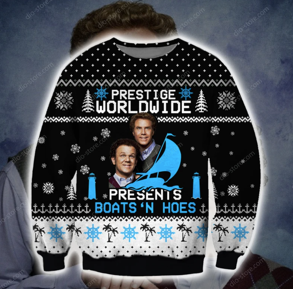 Prestige worldwide presents boats'n hoes 3D ugly sweater