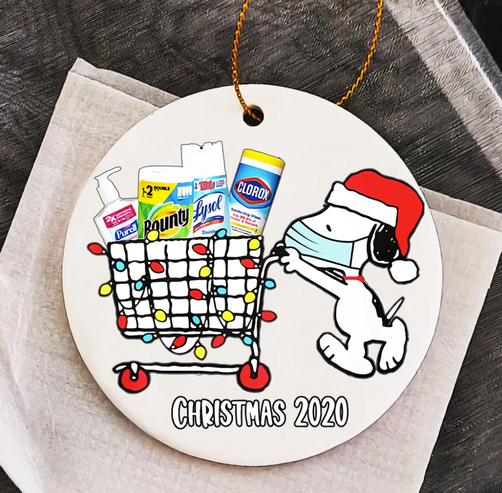 Snoopy shoppong Christmas 2020 Christmas Ornament