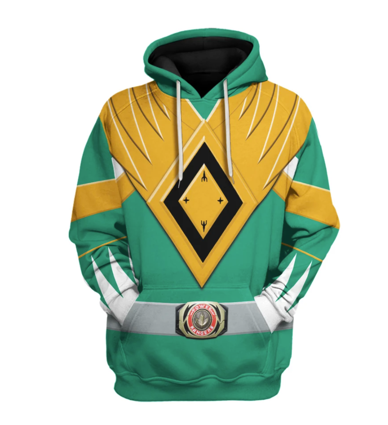 Green Ranger all over printed 3d hoodie