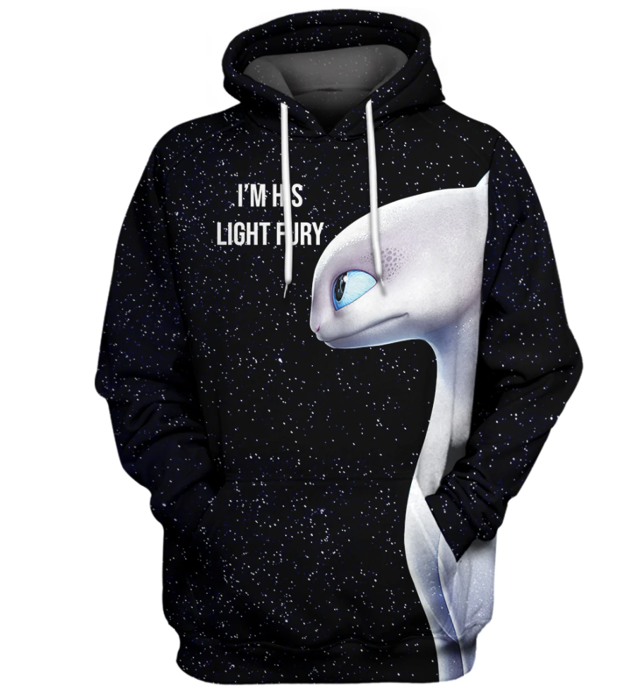 I'm his light fury all over printed 3D hoodie