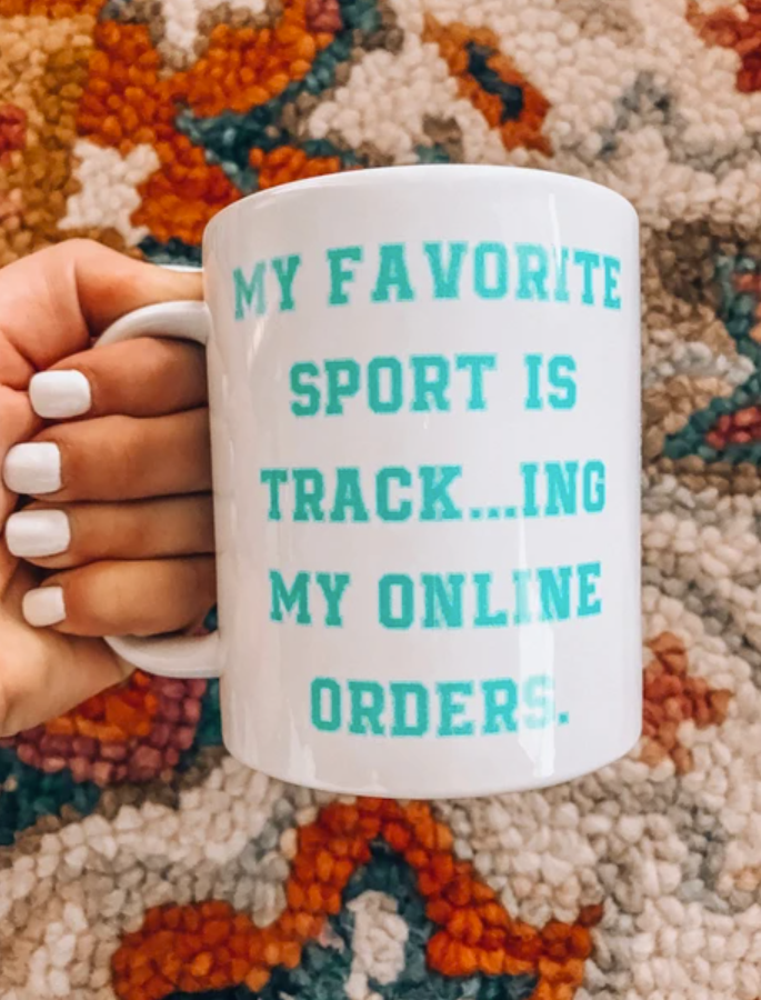 My favorite sport is tracking my online orders mug