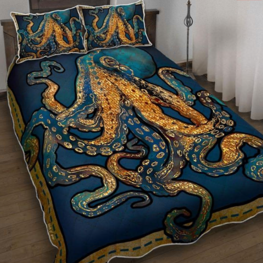 Octopus in ocean bedding set