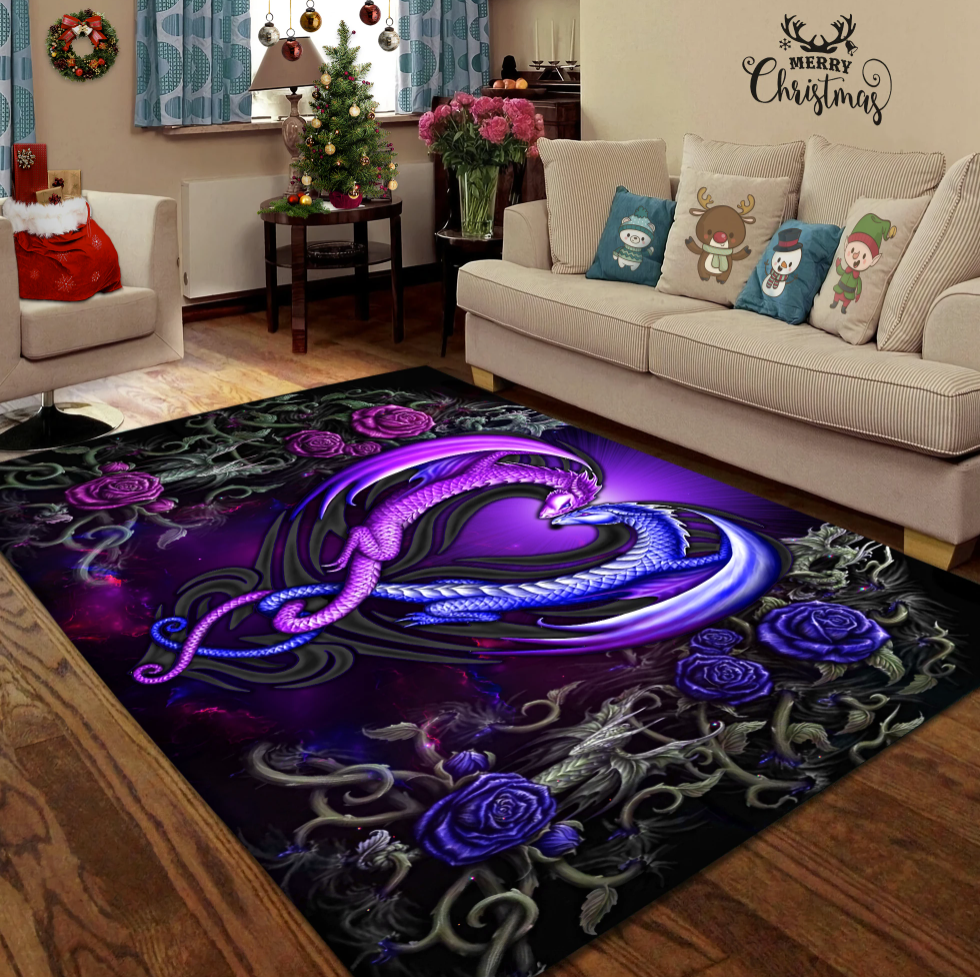 Dragon couple rug