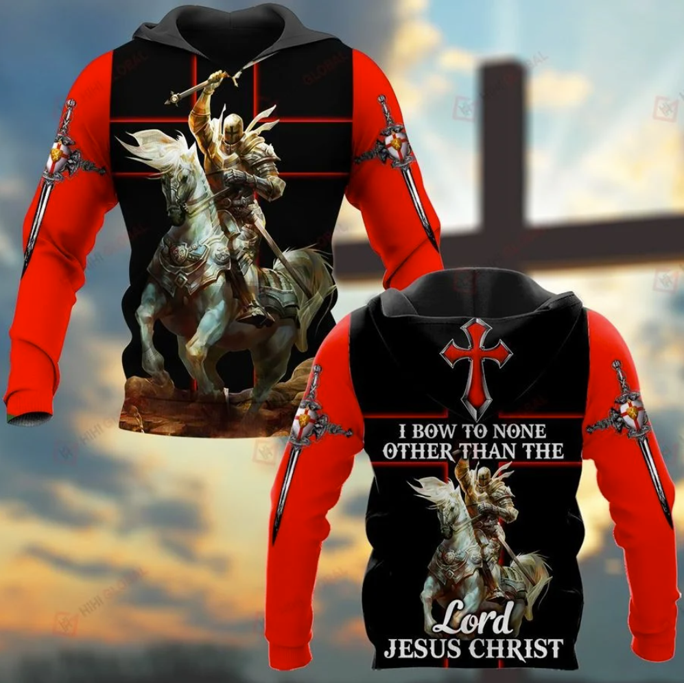 I bow to non other than the lord Jesus Christ all over printed 3D hoodie