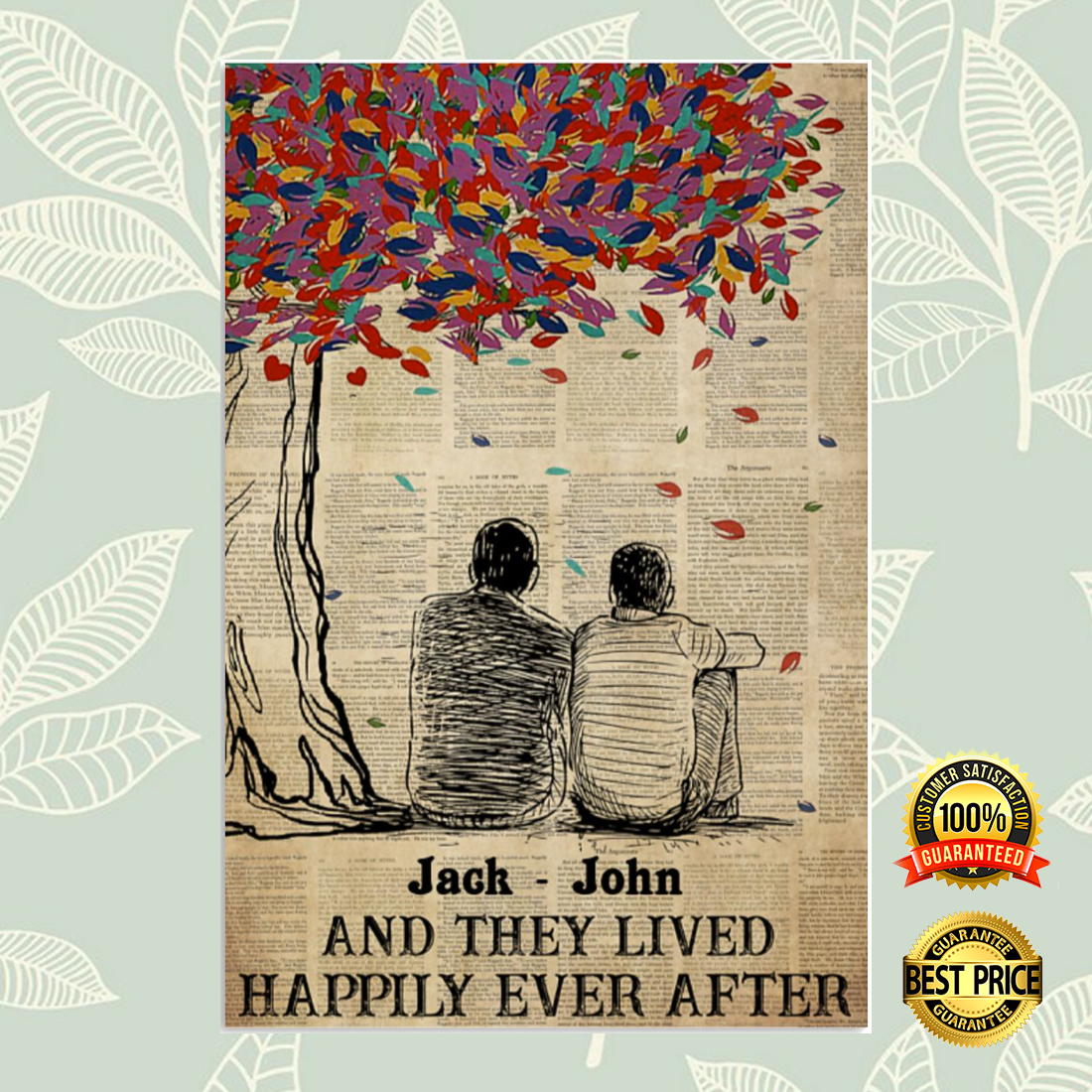 Personalized LGBT and they lived happily ever after poster 5