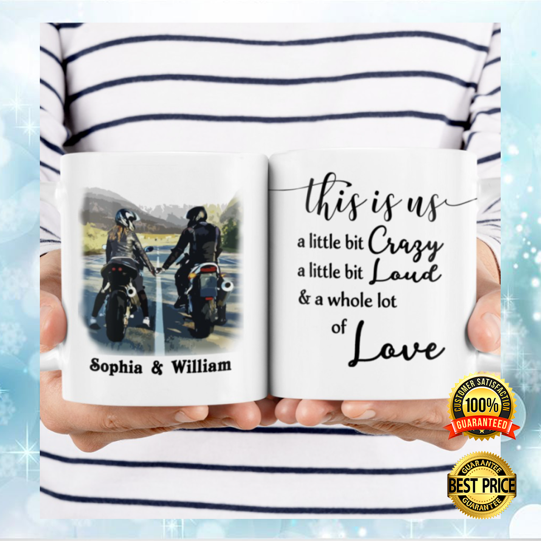 Personalized Motorcycling couple this is us mug 3
